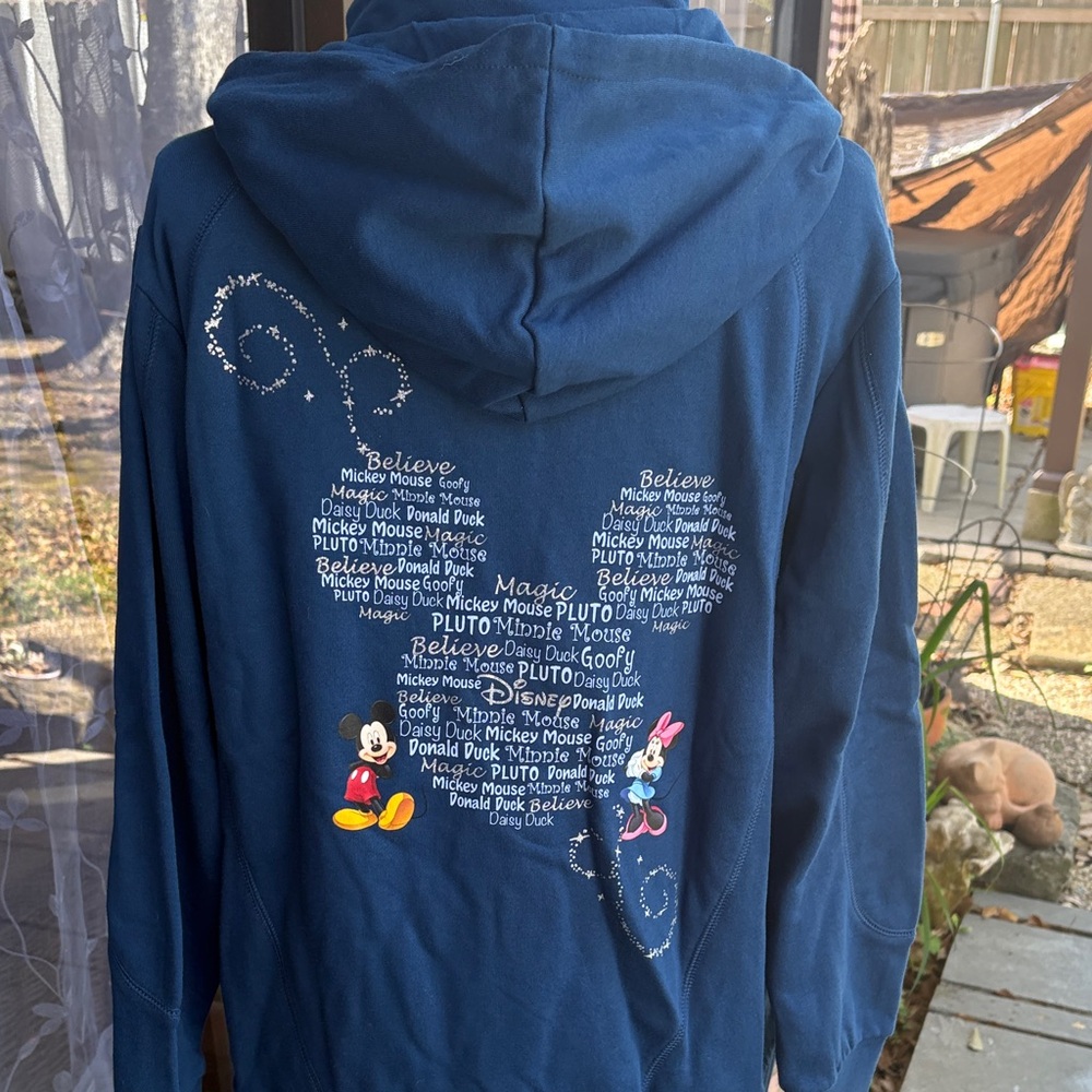 Disney Blue Zip-Up with Heart Charm - Picture 4 of 7